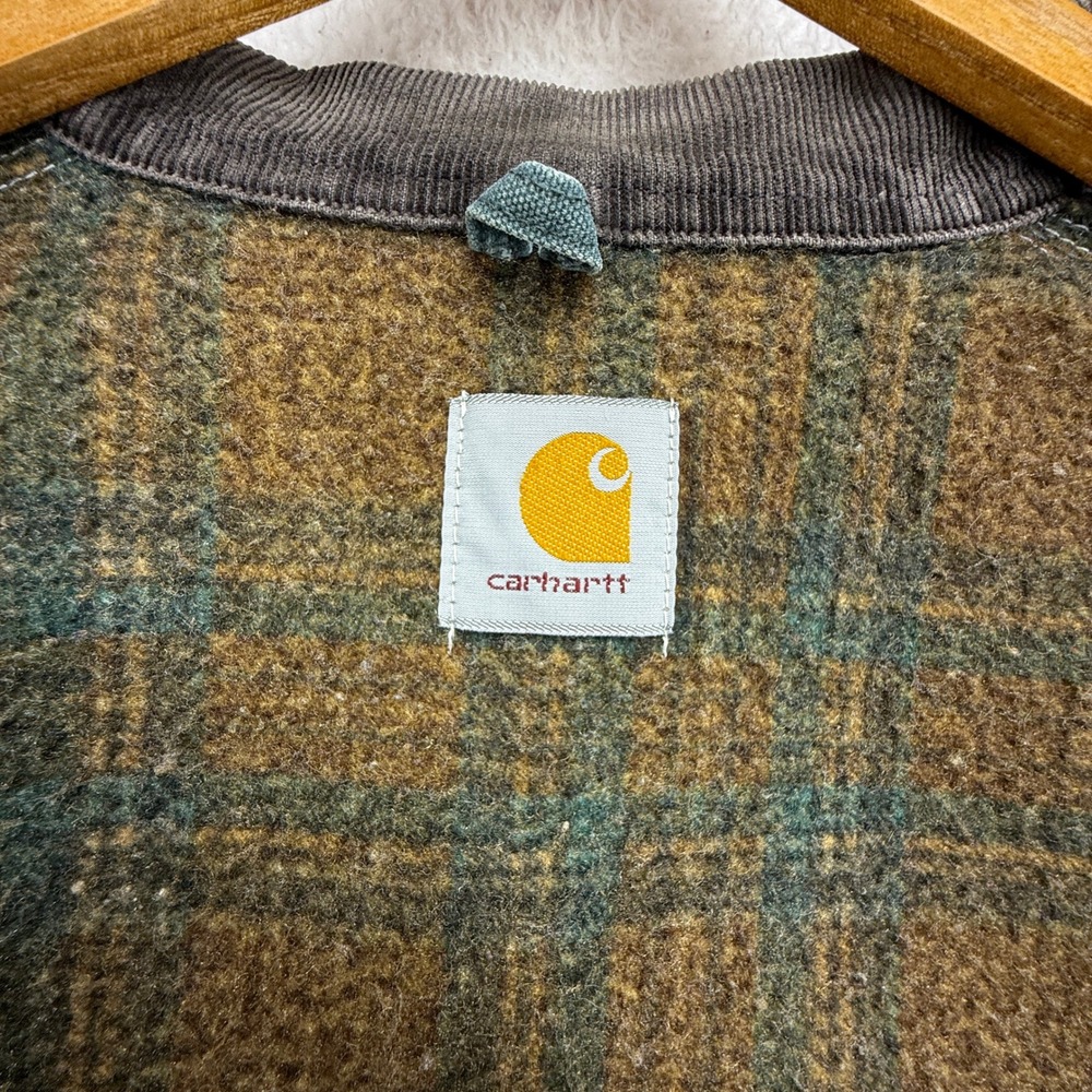 Vintage Carhartt Detroit Jacket Blanket Lined Mens Large J43 HTG Hunter Green - Picture 5 of 16